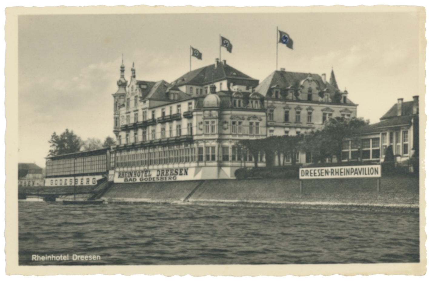 Das Rheinhotel Dreesen, Ansichtskarte um 1940