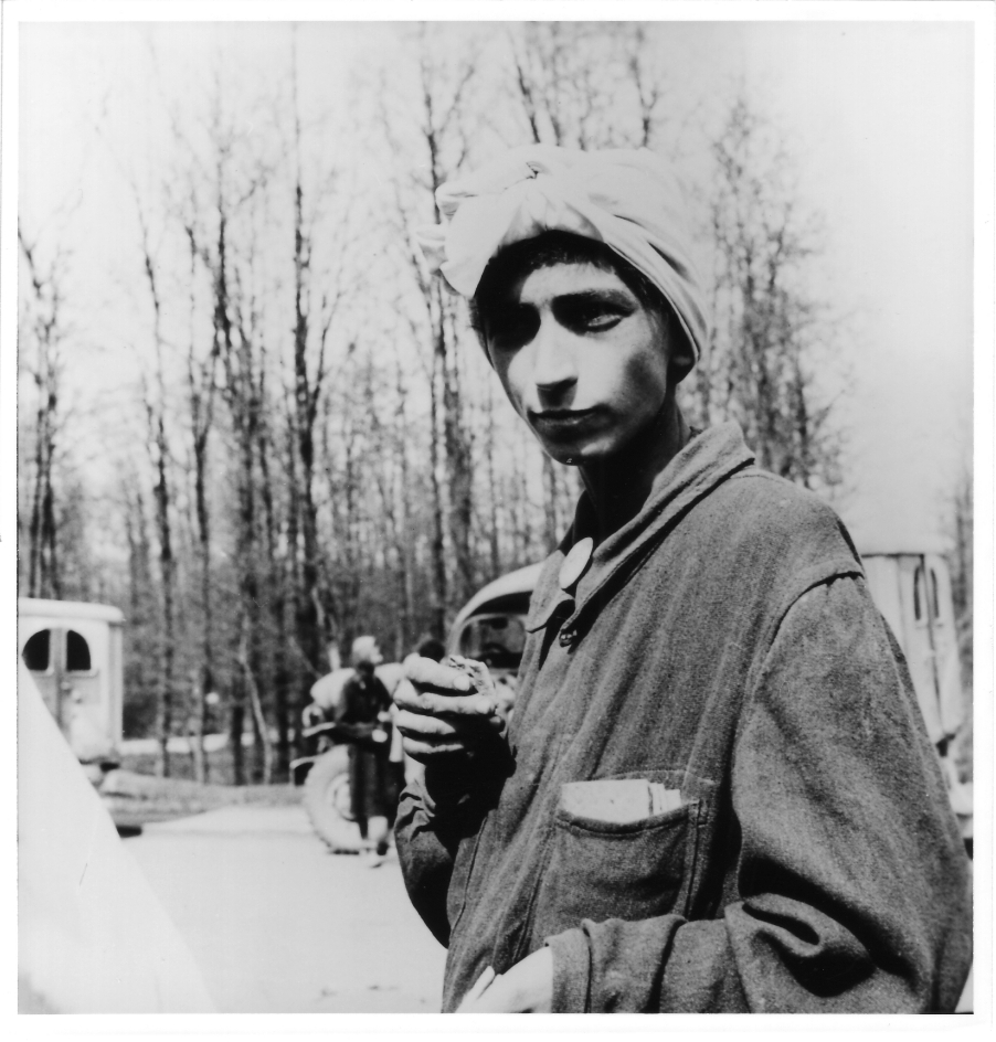 Überlebende des Außenlagers Penig, 17. April 1945.Foto: David E. Scherman
