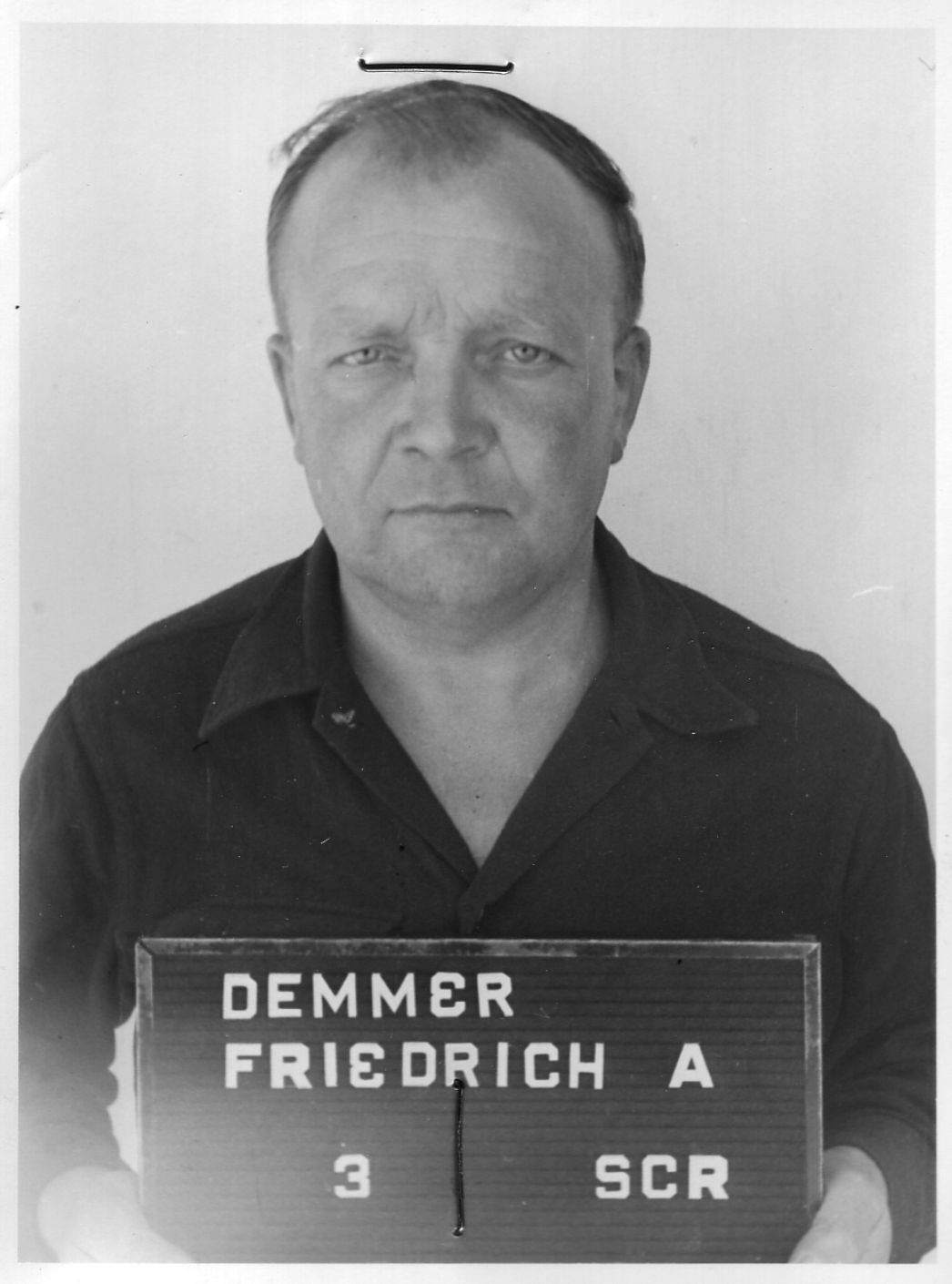 Friedrich Albert Demmer als Angeklagter in Dachau, 1947