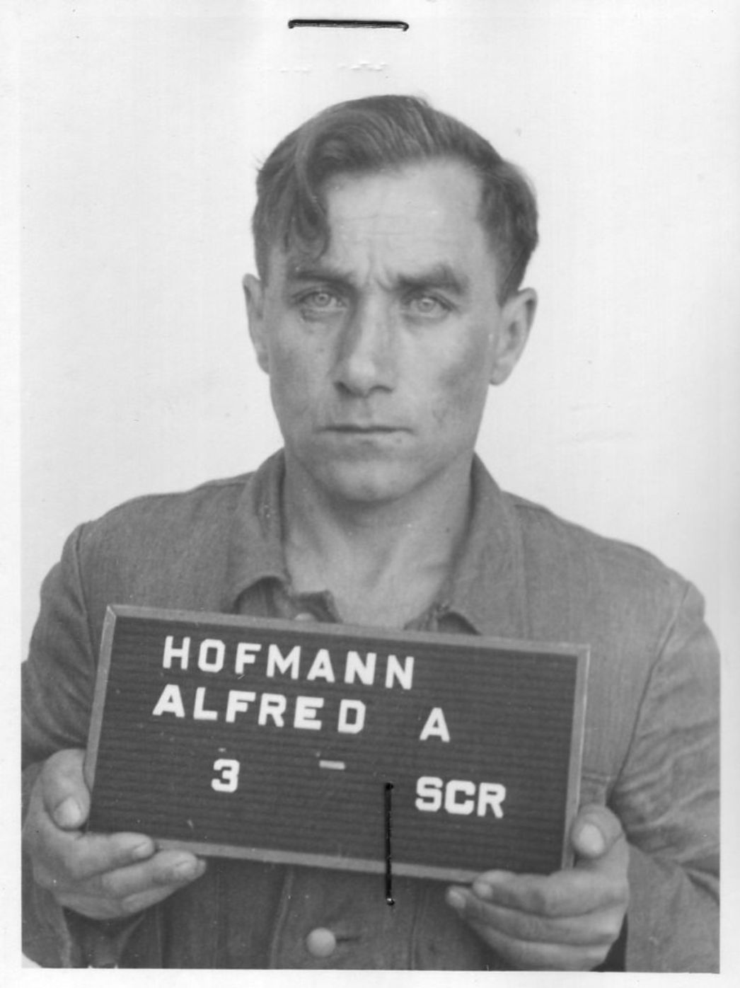 Alfred Andreas Hofmann als Angeklagter in Dachau, 1947