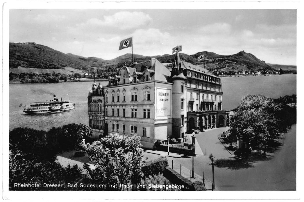 Das Rheinhotel Dreesen, Ansichtskarte um 1939