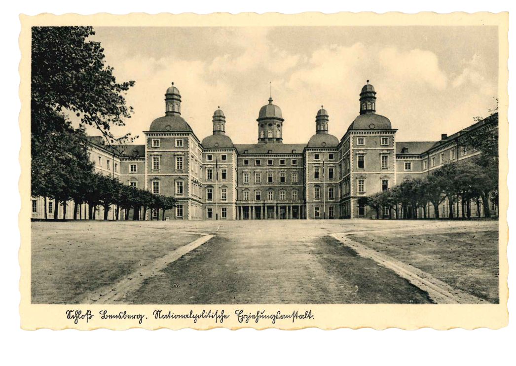 Das als Nationalsozialistische Erziehungsanstalt (NAPOLA) genutzte Schloss Bensberg, Ansichtskarte um 1936