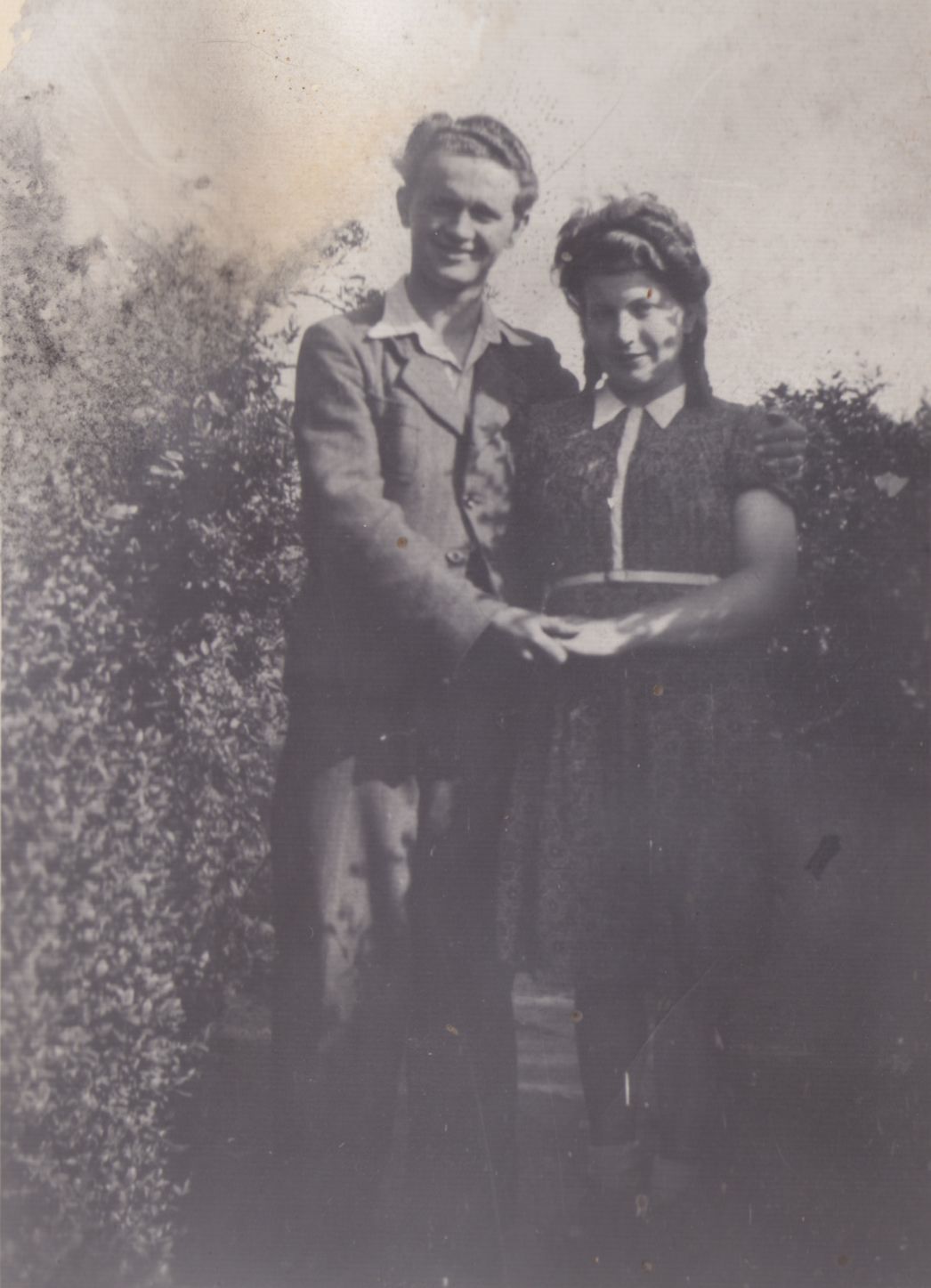 Louis Boeckmans und seine spätere Ehefrau Germaine Wagemans, 1943