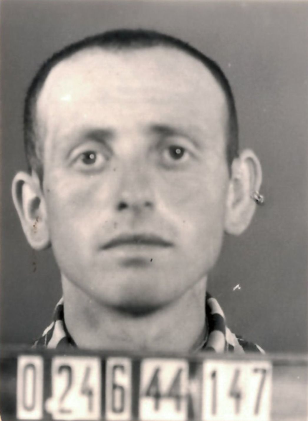 Bernath Hirsch nach seiner Ankunft im KZ Buchenwald (Ausschnitt der Häftlingspersonalkarte), Juni 1944. Foto: Erkennungsdienst der SS