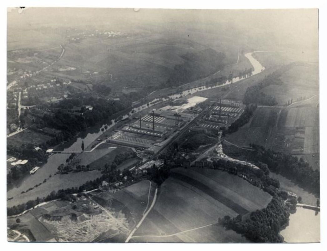Blick auf die von der HASAG übernommene Steingutfabrik Colditz AG, 1930er-Jahre