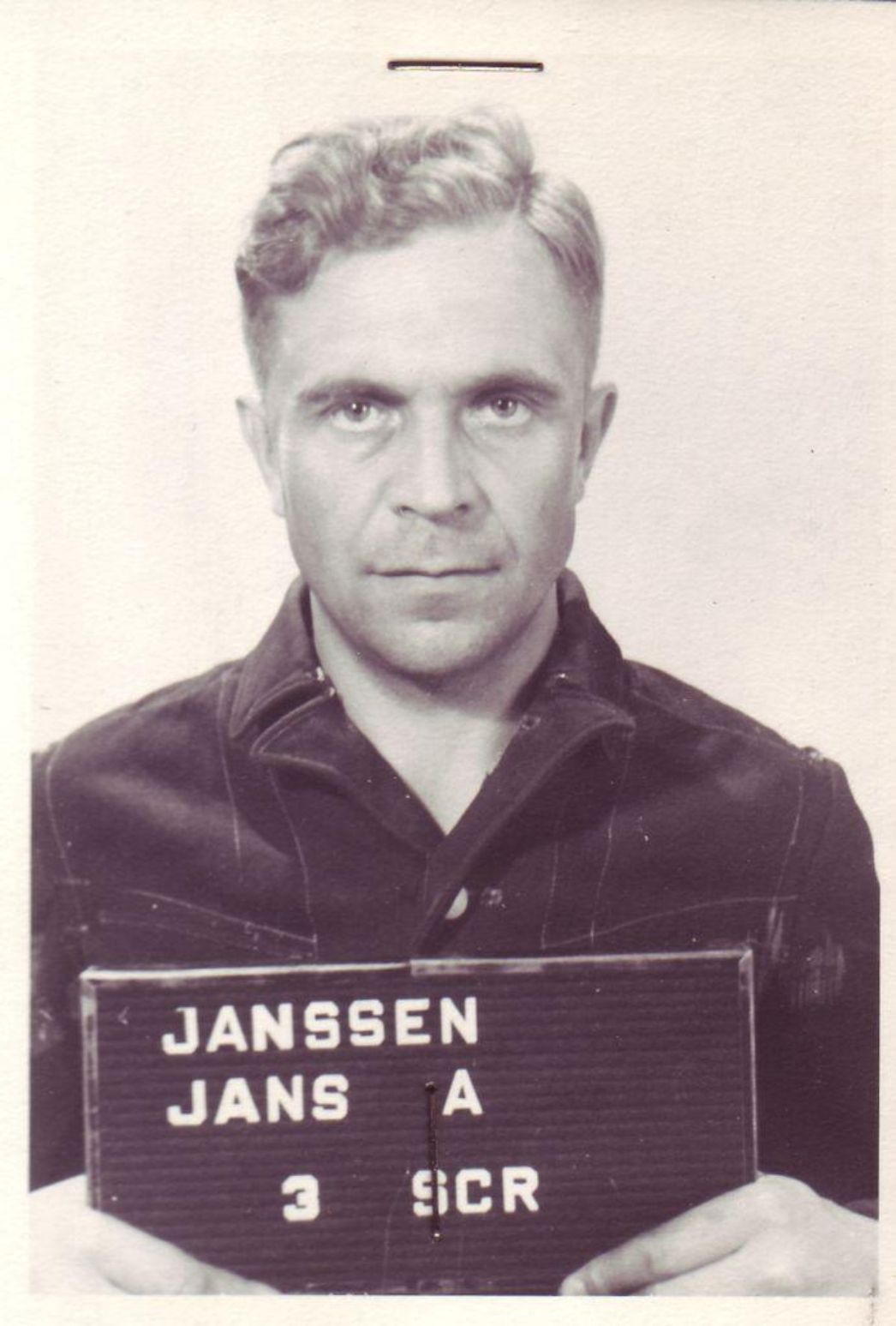 Jans Andreas Janssen während seiner Inhaftierung in Dachau, 1947