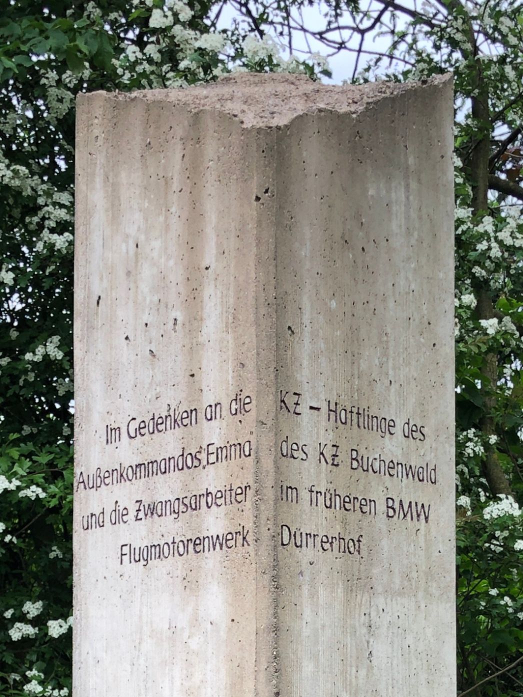 Denkmal in Erinnerung an die KZ-Häftlinge des Buchenwalder Außenlagers in Eisenach, 2024. Foto: Katharina Brand