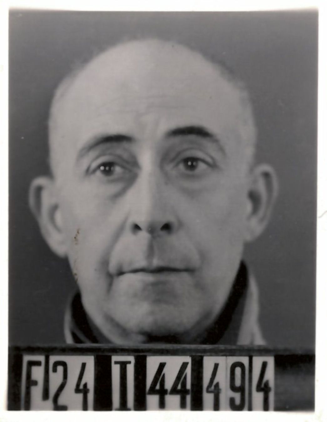 Edin Ben Danou nach seiner Ankunft im KZ Buchenwald (Ausschnitt der Häftlingspersonalkarte), 1944