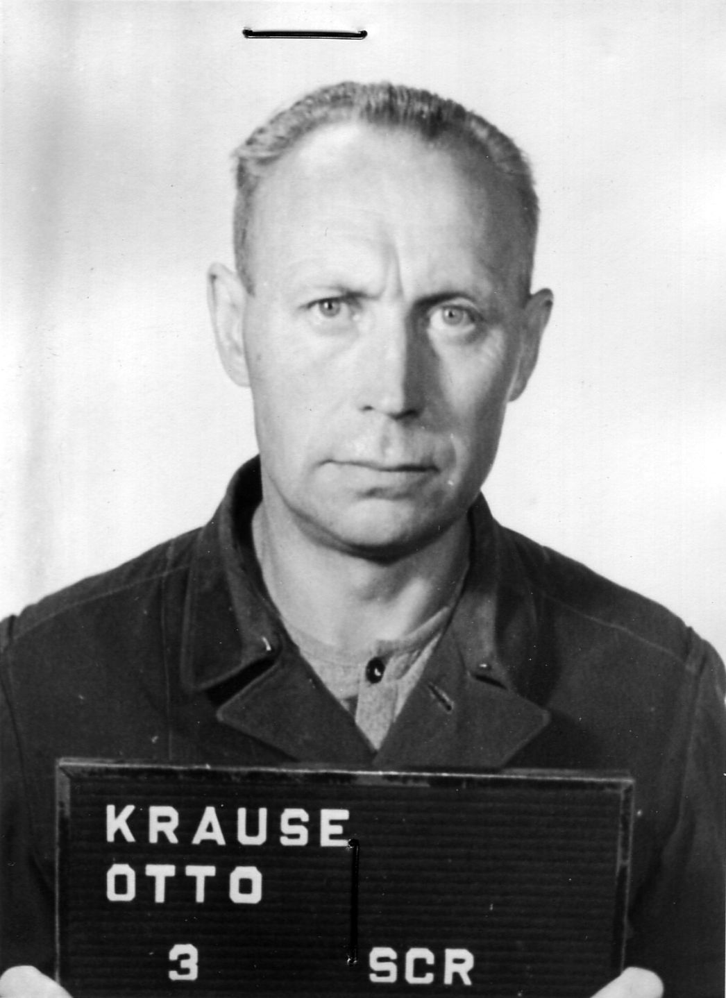 Otto Krause als Angeklagter in Dachau, 1947