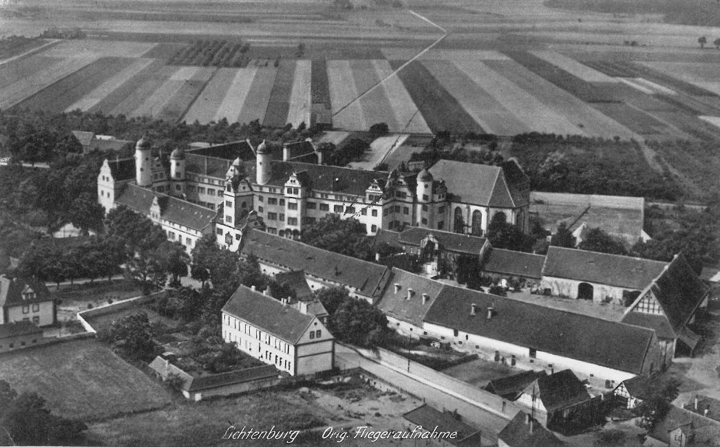 Das Schloss Lichtenburg, Ansichtskarte 1937