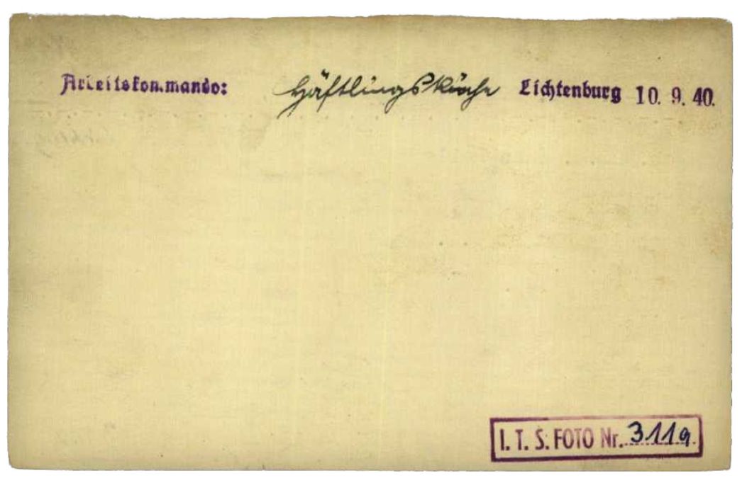 Schreibstubenkarte Rückseite