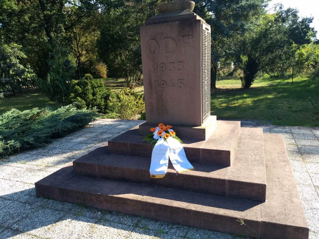 Denkmal für die Opfer des Faschismus auf dem Schliebener Friedhof, 2023