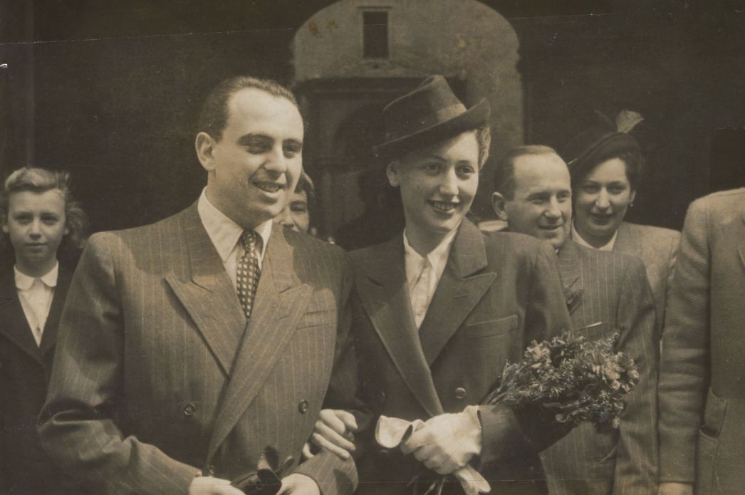 Ruth Elias und ihr Mann Kurt am Tag ihrer Hochzeit, 18. April 1947