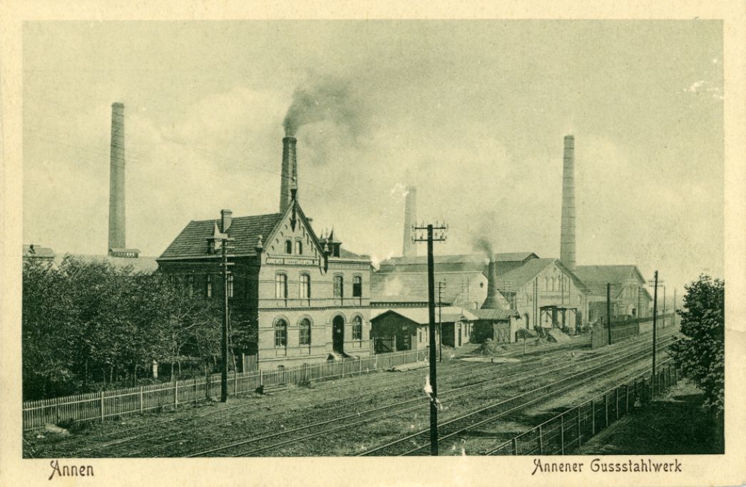 Das Gussstahlwerk Annen, Ansichtskarte um 1920